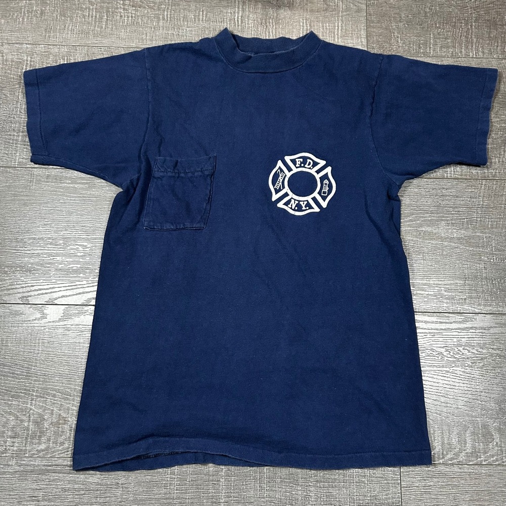 Vintage‎ 80s FDNY Fire Dept USA Made Single Stitch T Shirt M